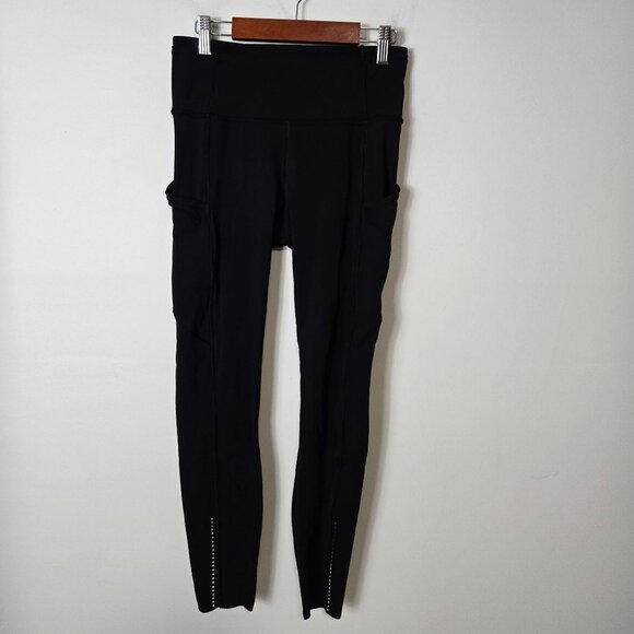 Lululemon Size 6 Fast & Free 7/8 Tights Nulux 25" Black High-Rise Leggings - Picture 1 of 9